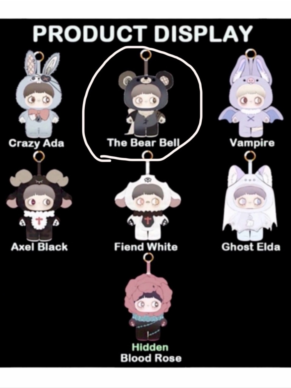 MayMei Dark Forest Series Plush Doll Pendant The Bear Bell - Picture 7 of 16